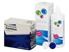 PureVision (6 линз) + Раствор Gelone 360 мл