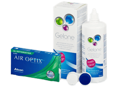 Air Optix for Astigmatism (6 линз) +  Раствор Gelone 360 мл