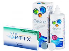 Air Optix for Astigmatism (6 линз) +  Раствор Gelone 360 мл