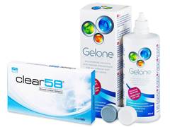 Clear 58 (6 линз) + Раствор Gelone 360 мл