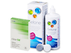 Clear 58 (6 линз) + Раствор Gelone 360 мл