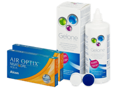 Air Optix Night and Day Aqua (2x3 линзы) + Раствор Gelone 360 мл