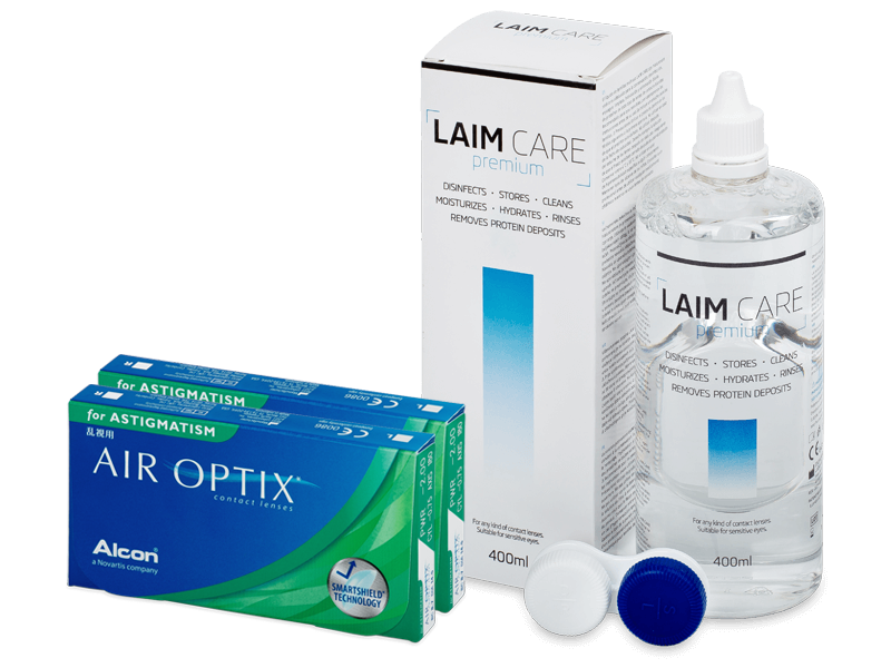 Air Optix for Astigmatism (2x3 линзы) + Раствор Laim-Care 400 мл