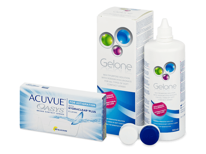 Acuvue Oasys for Astigmatism (6 линз) + Раствор Gelone 360 мл