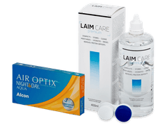 Air Optix Night and Day Aqua (6 линз) + Раствор Laim-Care 400 мл
