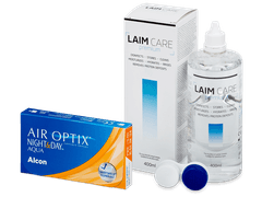 Air Optix Night and Day Aqua (6 линз) + Раствор Laim-Care 400 мл