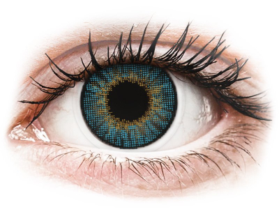 Blue контактные линзы - натуральный эффект - с диоптриями - Air Optix (2 месячные цветные линзы)