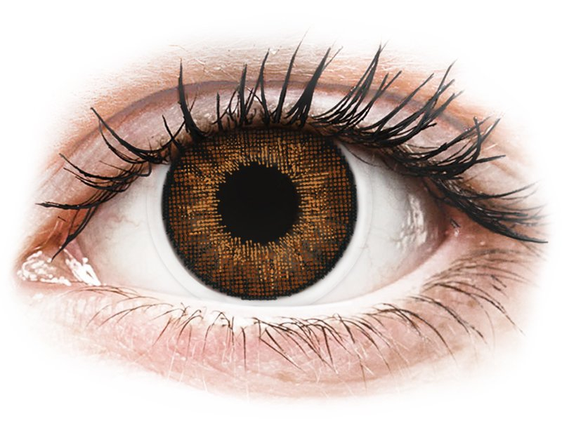 Brown контактные линзы - натуральный эффект - с диоптриями- Air Optix (2 месячные цветные линзы)