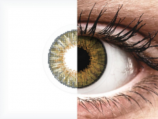 Brown Pure Hazel контактные линзы - натуральный эффект - с диоптриями - Air Optix (2 месячные цветные линзы)