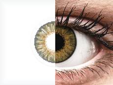 Brown Pure Hazel контактные линзы - натуральный эффект - с диоптриями - Air Optix (2 месячные цветные линзы)
