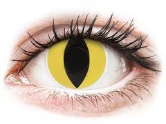 Yellow Cat Eye контактные линзы - ColourVue Crazy (2 цветные линзы)