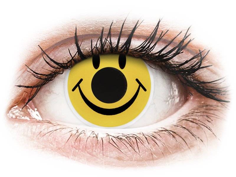 Yellow Smiley контактные линзы - ColourVue Crazy (2 цветные линзы)