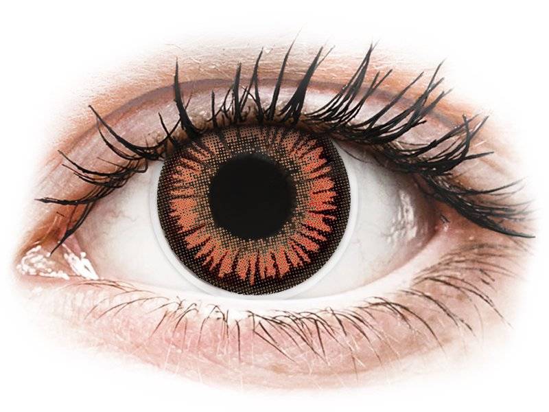 Red Orange Vampire контактные линзы - ColourVue Crazy (2 цветные линзы)