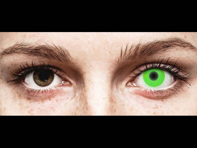 Green Glow контактные линзы - ColourVue Crazy (2 цветные линзы)