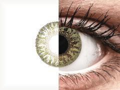 Green контактные линзы - с диоптриями - TopVue Color (2 месячные цветные линзы)