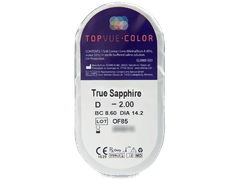 Blue True Sapphire контактные линзы - с диоптриями -TopVue Color (2 месячные цветные линзы)