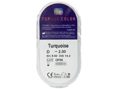 Линзы Turquoise - TopVue Color (с диоптриями) (2 линзы)