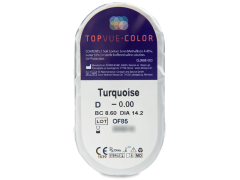 Turquoise контактные линзы - TopVue Color (2 месячные цветные линзы)