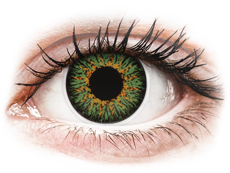 Green Glamour контактные линзы - с диоптриями - ColourVue (2 цветные линзы)