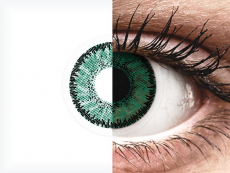 Green Amazon контактные линзы - SofLens Natural Colors - С диоптриями (2 месячные цветные линзы)