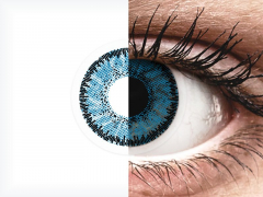 Blue Topaz контактные линзы - SofLens Natural Colors - с диоптриями (2 месячные цветные линзы)