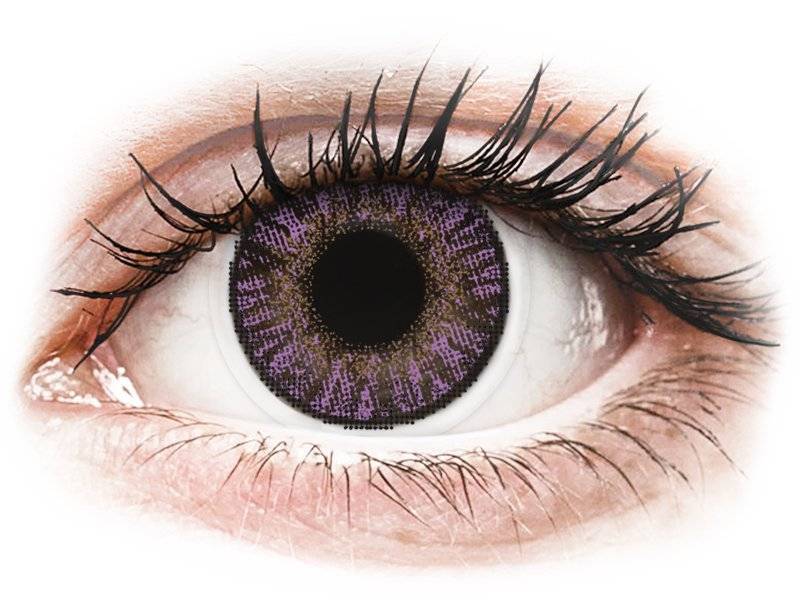 Purple Amethyst контактные линзы - FreshLook ColorBlends - С диоптриями (2 месячные контактные линзы)
