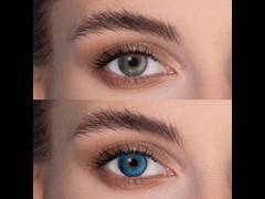 Brilliant Blue контактные линзы - FreshLook ColorBlends - с диоптриями (2 месячные цветные линзы)