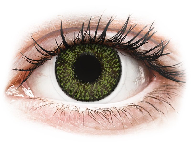 Green контактные линзы - FreshLook ColorBlends - С диоптриями (2 месячные контактные линзы)