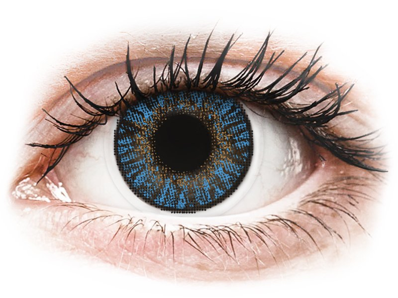True Sapphire контактные линзы - FreshLook ColorBlends - С диоптриями (2 месячные цветные линзы)