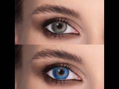 True Sapphire контактные линзы - FreshLook ColorBlends - С диоптриями (2 месячные цветные линзы)