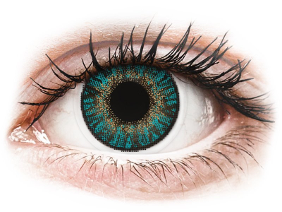 Turquoise контактные линзы - FreshLook ColorBlends - С диоптриями (2 месячные контактные линзы)