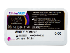 White Zombie контактные линзы - ColourVue Crazy (2 однодневные цветные линзы)