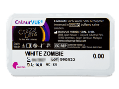 White Zombie контактные линзы - ColourVue Crazy (2 однодневные цветные линзы)