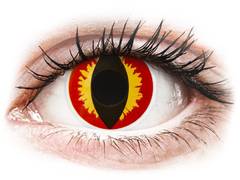 Red and Yellow Dragon Eyes контактные линзы - ColourVue Crazy (2 однодневные цветные линзы)