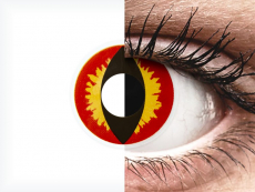 Red and Yellow Dragon Eyes контактные линзы - ColourVue Crazy (2 однодневные цветные линзы)