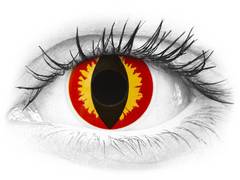 Red and Yellow Dragon Eyes контактные линзы - ColourVue Crazy (2 однодневные цветные линзы)