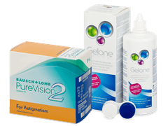 PureVision 2 for Astigmatism (6 линз) + Раствор Gelone 360 мл