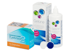 PureVision 2 for Astigmatism (6 линз) + Раствор Gelone 360 мл