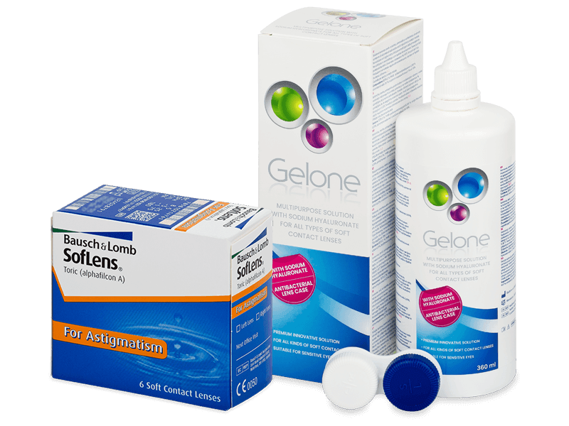 SofLens Toric (6 линз) + Раствор Gelone 360 мл