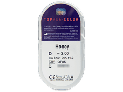 Линзы TopVue Color - Honey (с диоптриями) (2 линзы)