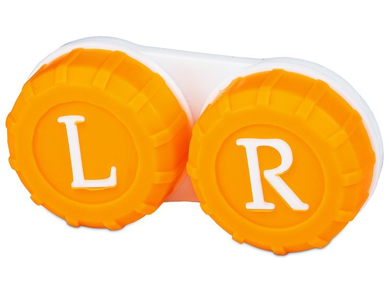 Кейс для линз - оранжевый L+R 