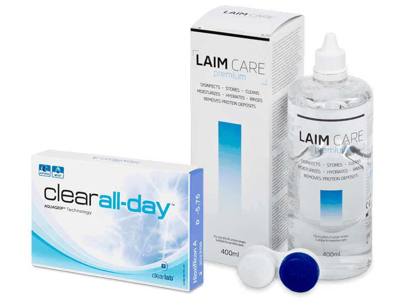 Clear All-Day (6 линз) + Раствор Laim-Care 400 мл