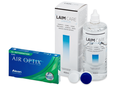Air Optix for Astigmatism (6 линз) + Раствор Laim-Care 400 мл