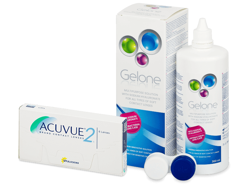 Acuvue 2 (6 линз) + Раствор Gelone 360 ml