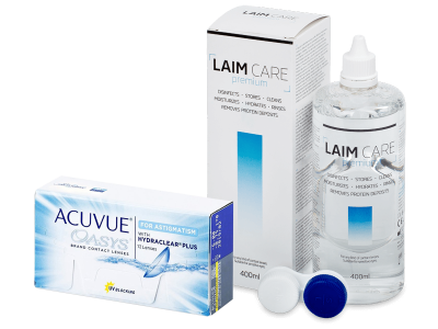 Acuvue Oasys for Astigmatism (12 линз) + Раствор Laim-Care 400 ml
