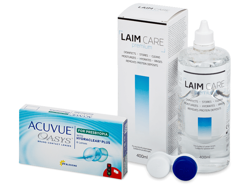 Acuvue Oasys for Presbyopia (6 линз) + Раствор Laim-Care 400 ml