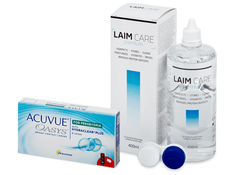 Acuvue Oasys for Presbyopia (6 линз) + Раствор Laim-Care 400 ml