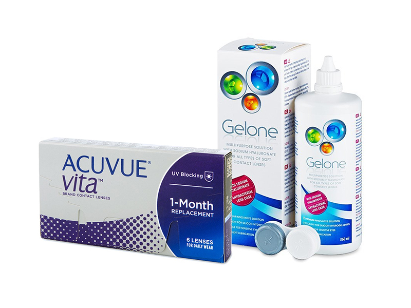 Acuvue Vita (6 линз) + Раствор Gelone 360 ml