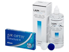 Air Optix plus HydraGlyde (3 линзы) + Раствор Laim-Care 400 ml