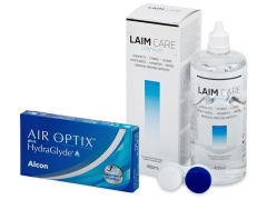 Air Optix plus HydraGlyde (6 линз) + Раствор Laim-Care 400 ml